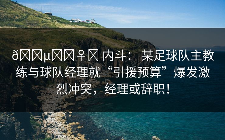 🕵️♀️ 内斗: 某足球队主教练与球队经理就“引援预算”爆发激烈冲突,经理或辞职!